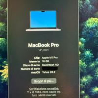 Macbook pro 14” M1 2021