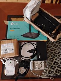 router 2,usb2.0,2 macchine fotografiche 
