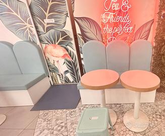 Divanetti Ecopelle Bar + Tavolini