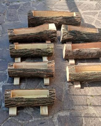 Vasi tronco in legno costo l uno