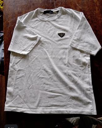 t-shirt Prada bianca tg M 