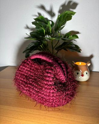 Clutch boredeaux pelo borse donna