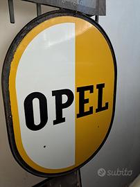 INSEGNA IN METALLO SMALTATA OPEL ANNI 40-50