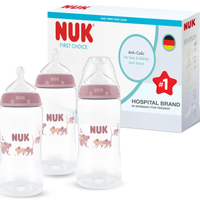 Nuk biberon anticolica 3 pezzi con controllo della