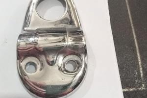 blocca manubrio cromato motom