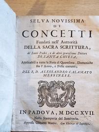 Libro antico 1717: concetti della scrittura sacra