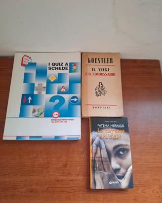 Lotto 3 Libri Misti Saggistica, Narrativa e  quiz