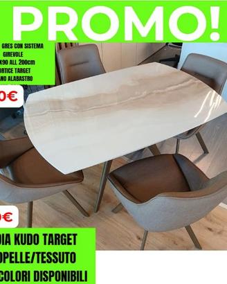 TAVOLO VORTICE 130 TARGET , SEDIA KUDO TARGET