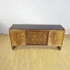 Credenza LUPPARELLI Foligno In Radica e Vetro Fumè