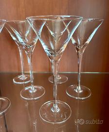 Set 6 bicchieri cocktail Martini in vetro