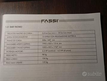 Tapis roulant Fassi Macro 8 HRC