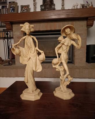 Coppia statue orientali Anni 60