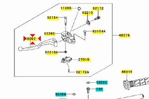 Leva frizione Kawasaki Ninja 300 460920043