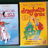 4 VHS con film di animazione Disney e altro