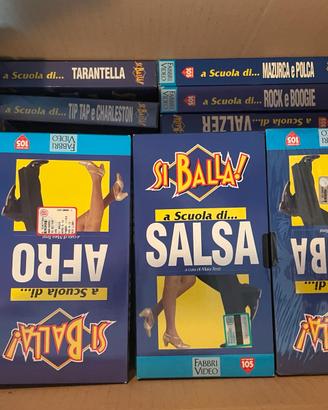 Collezione di VHS su lezioni di ballo
