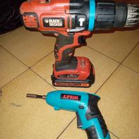 due utensili elettrici:

Il trapano avvitatore a 