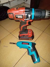 due utensili elettrici:

Il trapano avvitatore a 