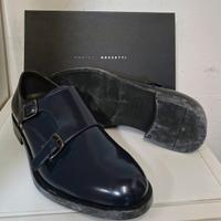 Scarpa unisex pelle lucida blu 