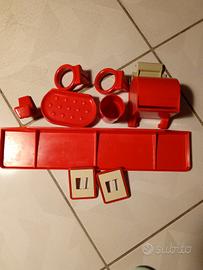 accessori bagno rossi 