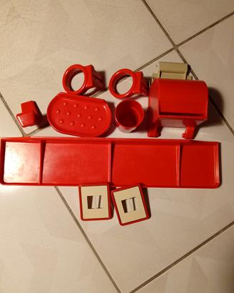 accessori bagno rossi 