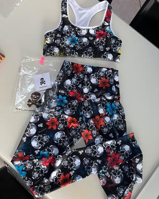 Completo sportivo donna top e leggings Boneswimmer