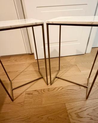 2 Tavolini in marmo Maisons du Monde.