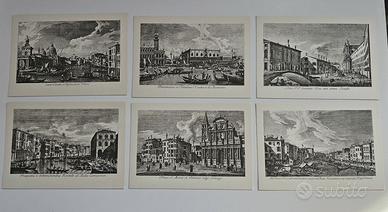 12 CARTOLINE VINTAGE DA INCISIONI DI A. VISENTINI