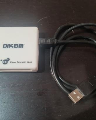 Lettore di schede/Card reader 28in1 DIKOM+HUB USB