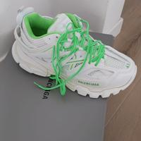 Scarpe Balenciaga uomo track biancolacci verdi 