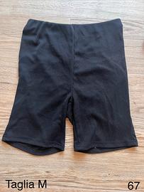 Pantaloncini ciclisti vintage neri a costine