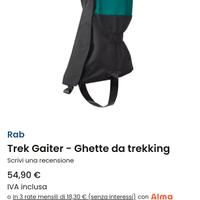 ghette di Arrampicata o Trekking
