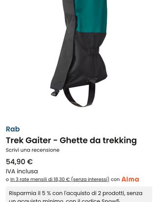 ghette di Arrampicata o Trekking