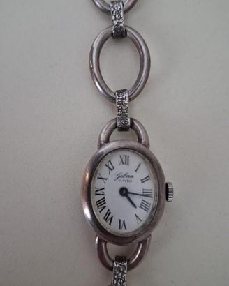 orologio Gulvin vintage donna  in argento 