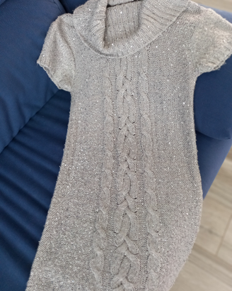 Vestito lungo a maglione metà manica