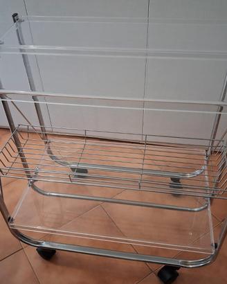 Carrello pieghevole in plexiglass 