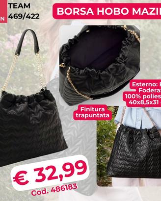 Borsa Hobo Nera