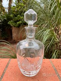 Bottiglia decanter vintage in cristallo al piombo