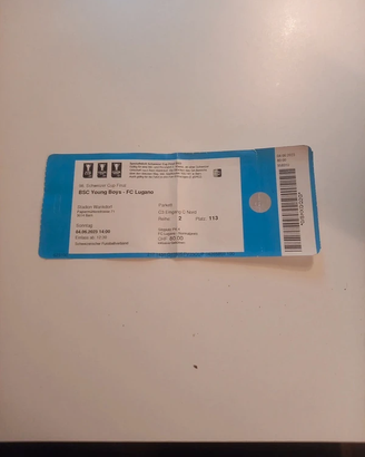 BSC Young Boys vs  Luganoi Ticket Schweizer Cup Fi