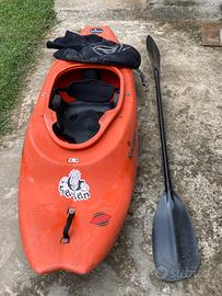 Kayak da torrente + pagaia