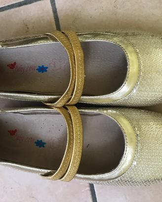 Scarpe bambina oro