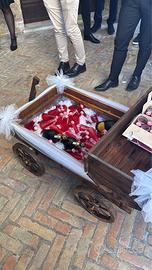 CARRETTO in legno- aperitivo matrimonio, addobbato
