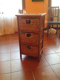 Cassettiera impagliata