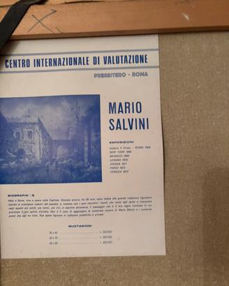 Mario Salvini 50x70 cm con certificato d'epoca