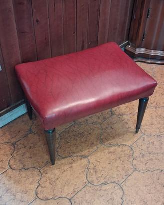 poggiapiedi vintage in pelle