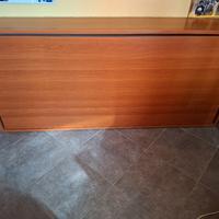 LETTO A SCOMPARSA SINGOLO IN LEGNO DI NOCE 