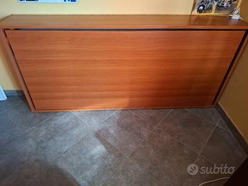 LETTO A SCOMPARSA SINGOLO IN LEGNO DI NOCE 
