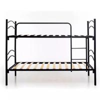 Letto a castello smontabile in metallo nero 203x14