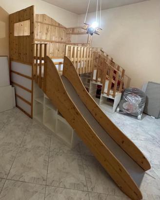 Letto singolo soppalcato