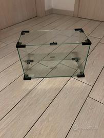 Mini acquario in vetro cm40x20x25