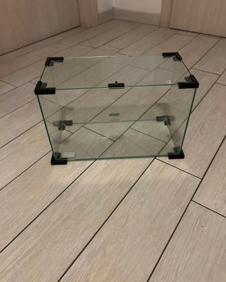 Mini acquario in vetro cm40x20x25